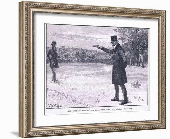 The Duke of Wellington's Duel with Lord Winchilsea 1829-William Barnes Wollen-Framed Giclee Print