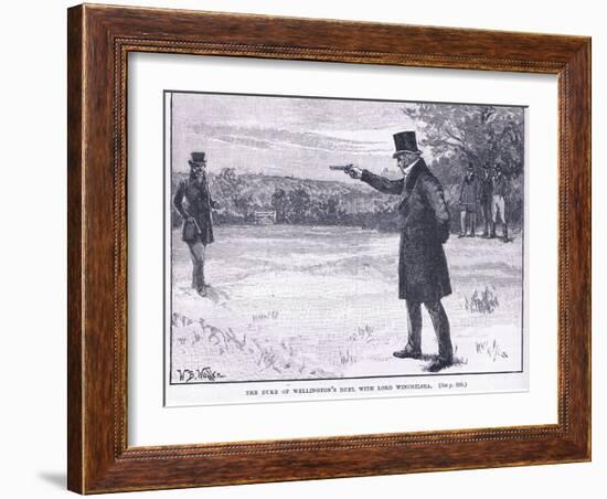 The Duke of Wellington's Duel with Lord Winchilsea 1829-William Barnes Wollen-Framed Giclee Print