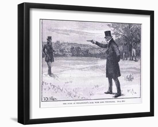 The Duke of Wellington's Duel with Lord Winchilsea 1829-William Barnes Wollen-Framed Giclee Print