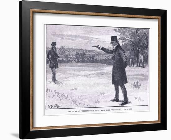 The Duke of Wellington's Duel with Lord Winchilsea 1829-William Barnes Wollen-Framed Giclee Print