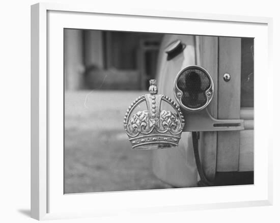 The Duke of Windsor Has No License Plate, Only a Royal Crown Emblem-David Scherman-Framed Premium Photographic Print