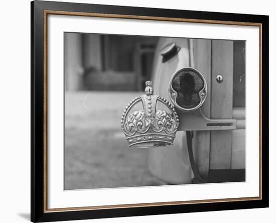 The Duke of Windsor Has No License Plate, Only a Royal Crown Emblem-David Scherman-Framed Premium Photographic Print