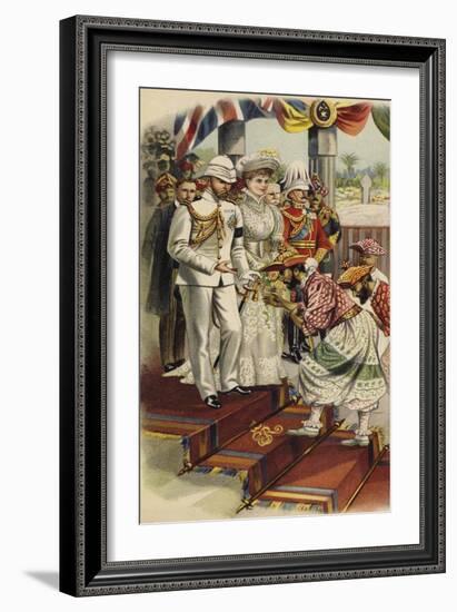 The Duke of York and Cornwall at the Durbar in Kandy, Ceylon, 1901-Henry Payne-Framed Giclee Print