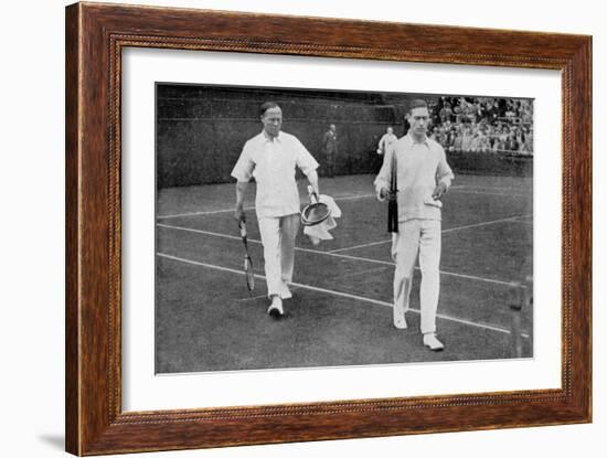 The Duke of York and His Doubles Partner Wing Commander Sir Louis Greig, Wimbledon 1926-null-Framed Giclee Print