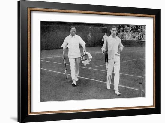 The Duke of York and His Doubles Partner Wing Commander Sir Louis Greig, Wimbledon 1926-null-Framed Giclee Print