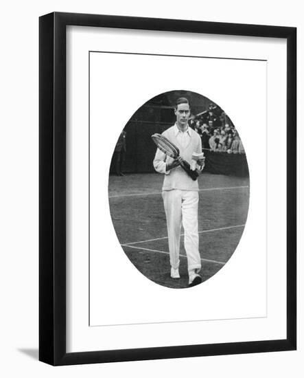 The Duke of York as a Competitor in the Men's Doubles at Wimbledon, 1926-null-Framed Giclee Print