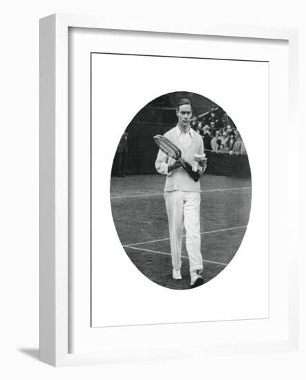 The Duke of York as a Competitor in the Men's Doubles at Wimbledon, 1926-null-Framed Giclee Print