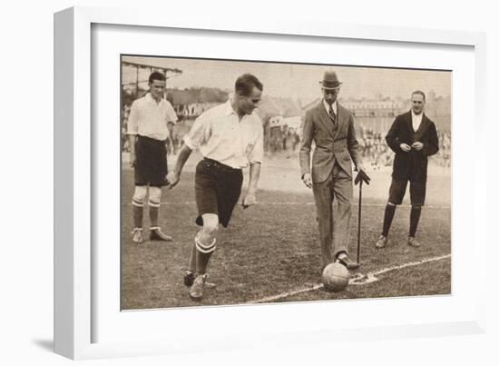 The Duke of York ,Charity Football Match, Tottenham Hotspurs and Corinthians, C1921-null-Framed Photographic Print