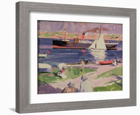 The Dunara Castle at Iona-Francis Campbell Boileau Cadell-Framed Giclee Print