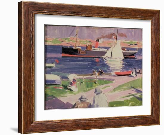 The Dunara Castle at Iona-Francis Campbell Boileau Cadell-Framed Giclee Print