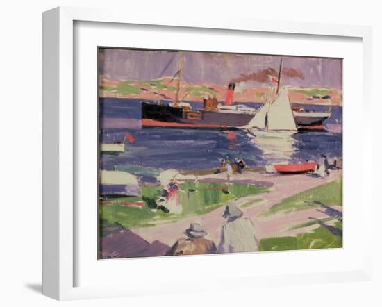 The Dunara Castle at Iona-Francis Campbell Boileau Cadell-Framed Giclee Print