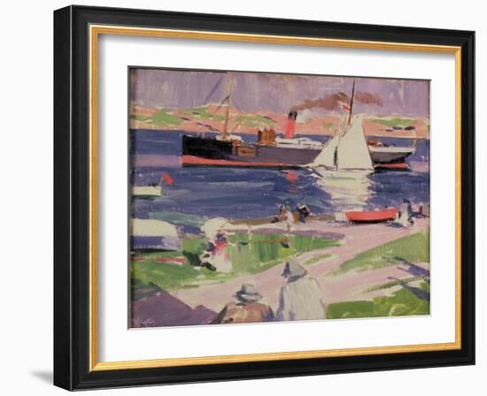 The Dunara Castle at Iona-Francis Campbell Boileau Cadell-Framed Giclee Print