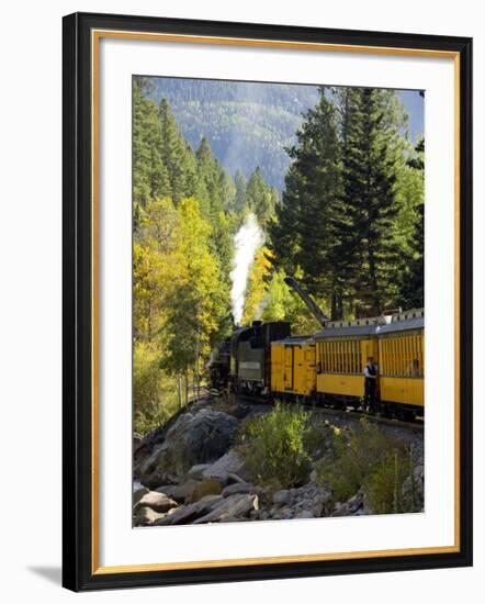 The Durango & Silverton Narrow Gauge Railroad, Colorado, USA-Cindy Miller Hopkins-Framed Photographic Print