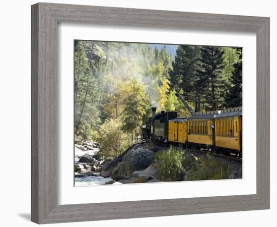 The Durango & Silverton Narrow Gauge Railroad, Colorado, USA-Cindy Miller Hopkins-Framed Photographic Print