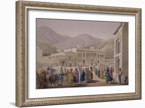 The Durbar-Khaneh of Shah Shoojah-Ool-Moolk, at Caubul, from "Sketches in Afghaunistan"-James Atkinson-Framed Giclee Print