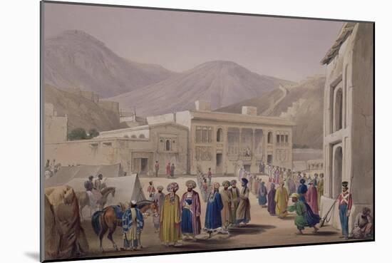 The Durbar-Khaneh of Shah Shoojah-Ool-Moolk, at Caubul, from "Sketches in Afghaunistan"-James Atkinson-Mounted Giclee Print