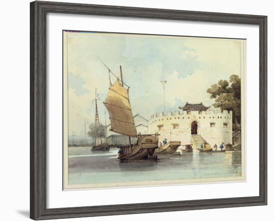 The Dutch Folly Fort off Canton-George Chinnery-Framed Giclee Print