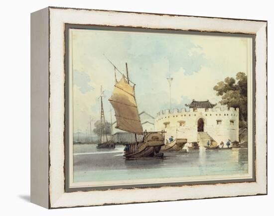 The Dutch Folly Fort off Canton-George Chinnery-Framed Premier Image Canvas