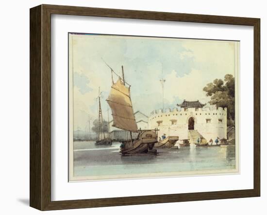 The Dutch Folly Fort off Canton-George Chinnery-Framed Giclee Print