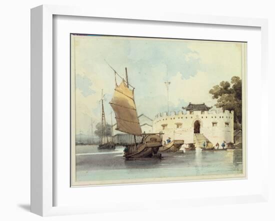 The Dutch Folly Fort off Canton-George Chinnery-Framed Giclee Print