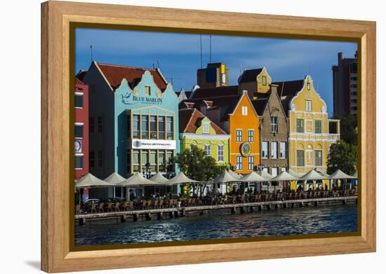 The Dutch Houses at Sint Annabaai in Willemstad, UNESCO Site, Curacao, ABC Is, Netherlands Antilles-Michael Runkel-Framed Premier Image Canvas