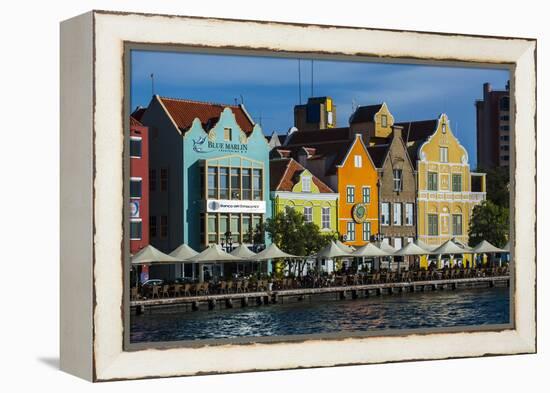 The Dutch Houses at Sint Annabaai in Willemstad, UNESCO Site, Curacao, ABC Is, Netherlands Antilles-Michael Runkel-Framed Premier Image Canvas