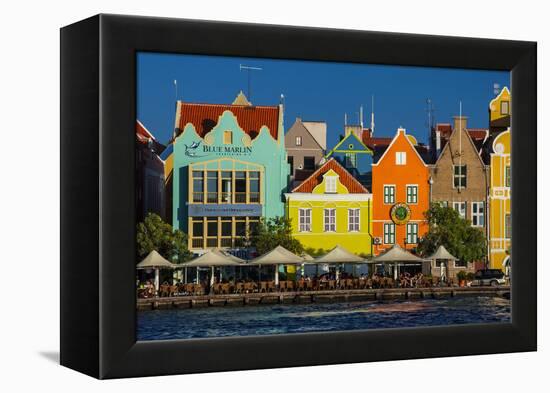 The Dutch Houses at Sint Annabaai in Willemstad, UNESCO Site, Curacao, ABC Is, Netherlands Antilles-Michael Runkel-Framed Premier Image Canvas