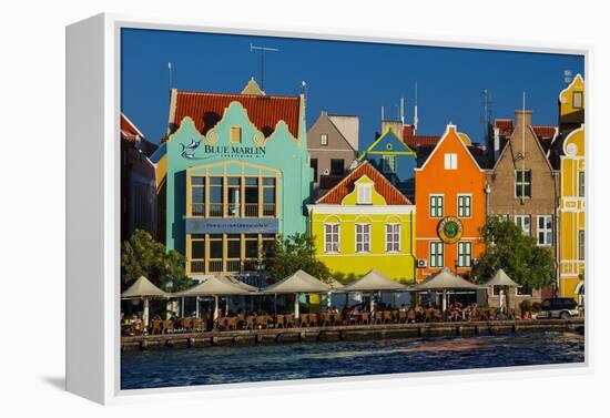 The Dutch Houses at Sint Annabaai in Willemstad, UNESCO Site, Curacao, ABC Is, Netherlands Antilles-Michael Runkel-Framed Premier Image Canvas