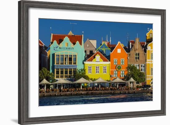 The Dutch Houses at Sint Annabaai in Willemstad, UNESCO Site, Curacao, ABC Is, Netherlands Antilles-Michael Runkel-Framed Photographic Print