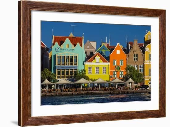 The Dutch Houses at Sint Annabaai in Willemstad, UNESCO Site, Curacao, ABC Is, Netherlands Antilles-Michael Runkel-Framed Photographic Print