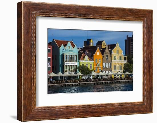 The Dutch Houses at Sint Annabaai in Willemstad, UNESCO Site, Curacao, ABC Is, Netherlands Antilles-Michael Runkel-Framed Photographic Print