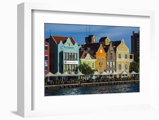 The Dutch Houses at Sint Annabaai in Willemstad, UNESCO Site, Curacao, ABC Is, Netherlands Antilles-Michael Runkel-Framed Photographic Print