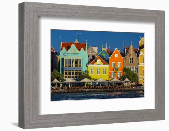 The Dutch Houses at Sint Annabaai in Willemstad, UNESCO Site, Curacao, ABC Is, Netherlands Antilles-Michael Runkel-Framed Photographic Print