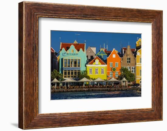 The Dutch Houses at Sint Annabaai in Willemstad, UNESCO Site, Curacao, ABC Is, Netherlands Antilles-Michael Runkel-Framed Photographic Print