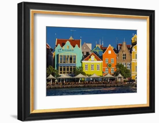 The Dutch Houses at Sint Annabaai in Willemstad, UNESCO Site, Curacao, ABC Is, Netherlands Antilles-Michael Runkel-Framed Photographic Print