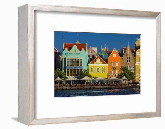 The Dutch Houses at Sint Annabaai in Willemstad, UNESCO Site, Curacao, ABC Is, Netherlands Antilles-Michael Runkel-Framed Photographic Print