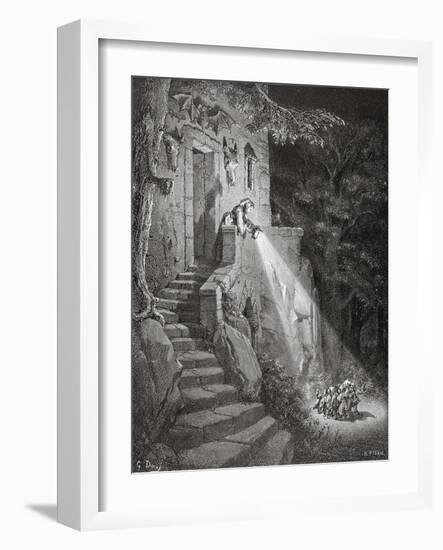 The Dwelling of the Ogre, Engraved by Heliodore Joseph Pisan-Gustave Doré-Framed Giclee Print