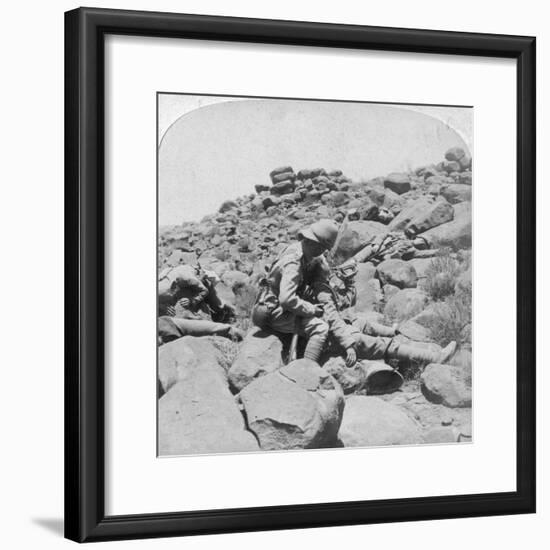 The Dying Bugler's Last Call, a Battlefield Incident, Gras Pan, South Africa, 1900-Underwood & Underwood-Framed Giclee Print