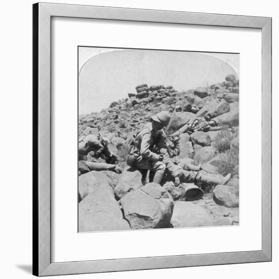 The Dying Bugler's Last Call, a Battlefield Incident, Gras Pan, South Africa, 1900-Underwood & Underwood-Framed Giclee Print