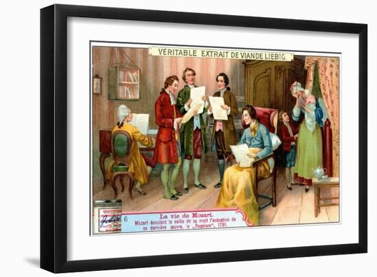 The Dying Mozart Listening to the Performance of His Requiem, 1791-null-Framed Giclee Print