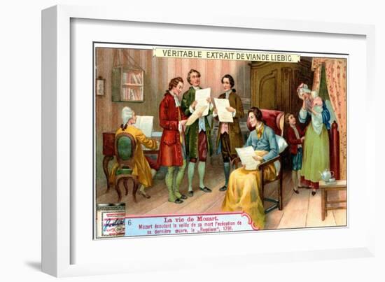 The Dying Mozart Listening to the Performance of His Requiem, 1791-null-Framed Giclee Print