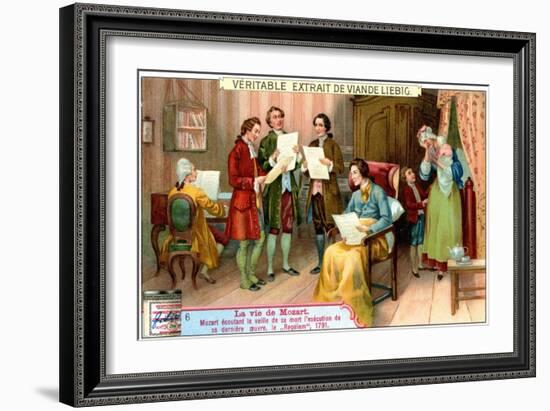 The Dying Mozart Listening to the Performance of His Requiem, 1791-null-Framed Giclee Print