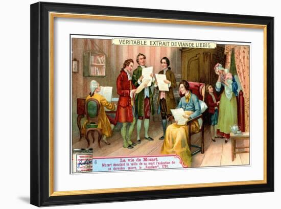 The Dying Mozart Listening to the Performance of His Requiem, 1791-null-Framed Giclee Print