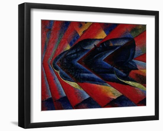 The Dynamism of an Automobile, 1911 (Oil on Canvas)-Luigi Russolo-Framed Giclee Print