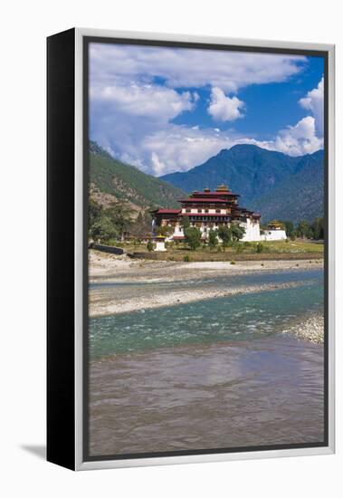 The Dzong or Castle of Punakha, Bhutan, Asia-Michael Runkel-Framed Premier Image Canvas