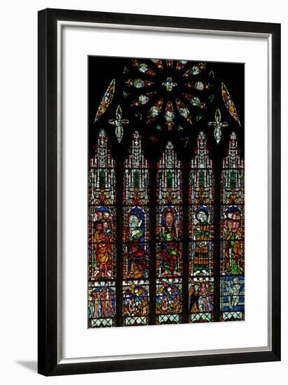 The E Window Depicting the Last Judgement: Christ, Virgin Mary, St John Baptist-null-Framed Photographic Print