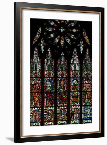 The E Window Depicting the Last Judgement: Christ, Virgin Mary, St John Baptist-null-Framed Photographic Print