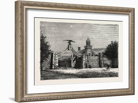 The Eagle-Gate of Brigham Young's School, 1870s-null-Framed Giclee Print