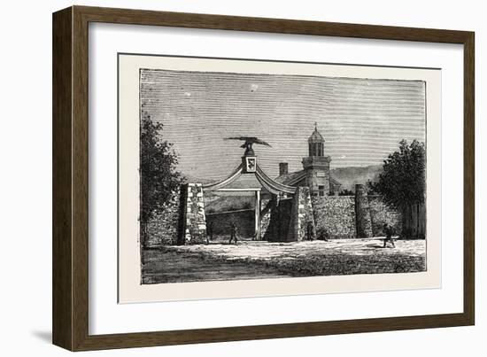 The Eagle-Gate of Brigham Young's School, 1870s-null-Framed Giclee Print