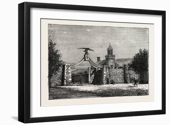 The Eagle-Gate of Brigham Young's School, 1870s-null-Framed Giclee Print